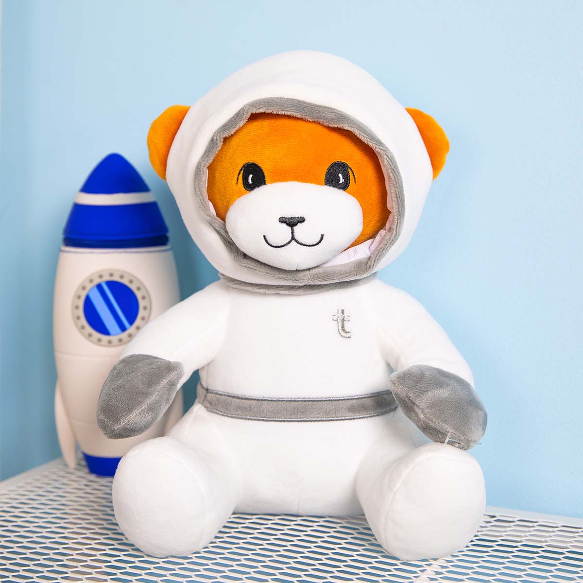 Cuddly friend. Astronaut