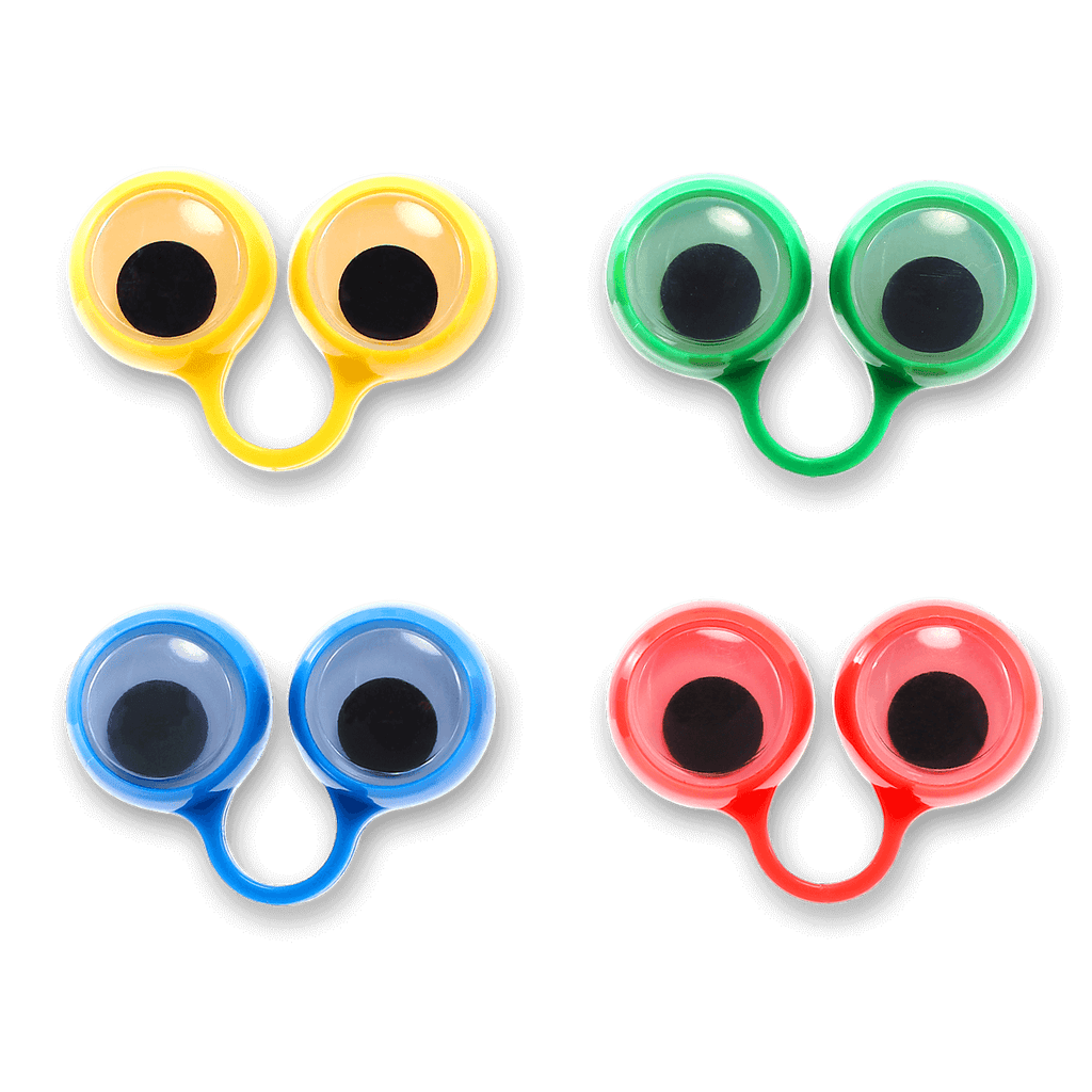 Rings with rolling eyes