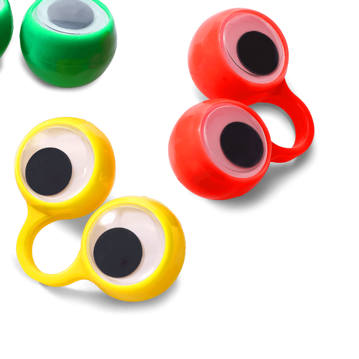 Rings with rolling eyes
